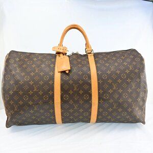 Authentic LOUIS VUITTON Keepall 60 Monogram Canvas Hand Bag bsj746-110625